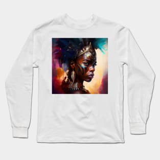 Powerful African Warrior Woman #4 Long Sleeve T-Shirt